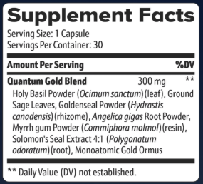 Gold Align Supplement facts