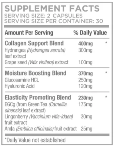 Total Collagen Boost Supplement Facts